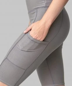 Wolven Recycled Bike Short With Pockets - Wolf Gray