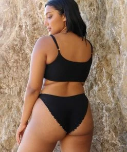 Wolven Reversible Ruched Recycled Swimsuit Top - Zephyr Best Sellers