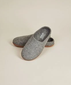 Kyrgies Best Sellers Women's Natural Sole Low Back Wool Slippers - Gray