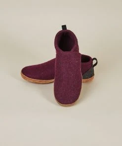 Kyrgies Women's Wool Tengries Slippers - Plum