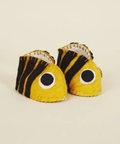 Silk Road Bazaar Wool Baby Booties - Bumblebee Kids' + Baby