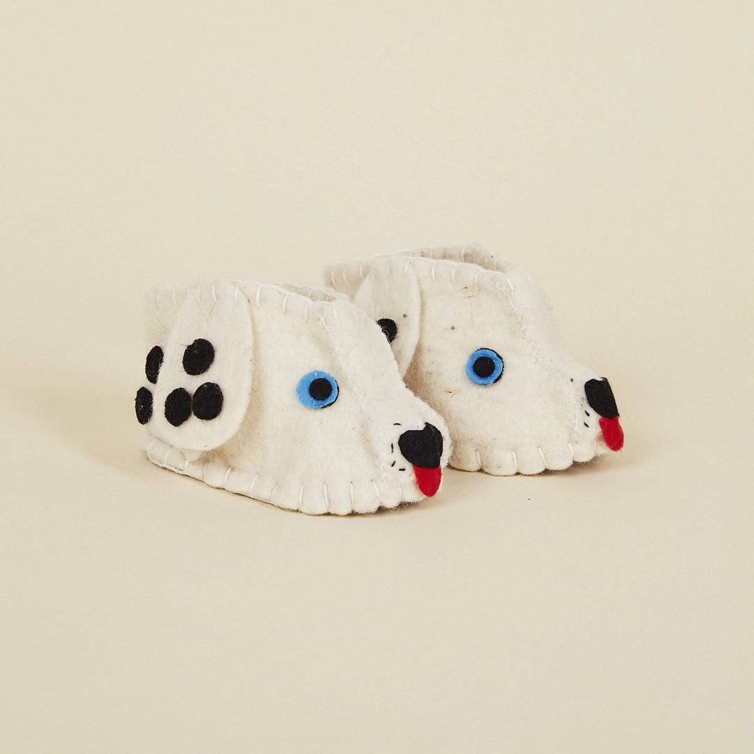 Silk Road Bazaar Wool Baby Booties - Dalmatian 1 Silk Road Bazaar Wool Baby Booties - Dalmatian