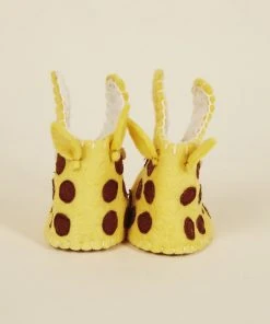 Silk Road Bazaar Kids' + Baby Wool Baby Booties - Giraffe