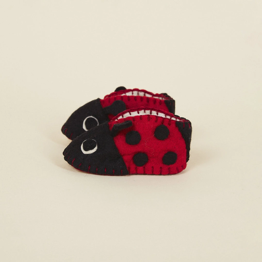 Silk Road Bazaar Wool Baby Booties - Ladybug Kids' + Baby 2 Silk Road Bazaar Wool Baby Booties - Ladybug Kids' + Baby