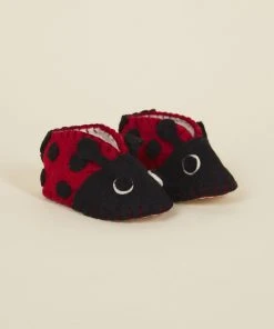 Silk Road Bazaar Wool Baby Booties - Ladybug Kids' + Baby