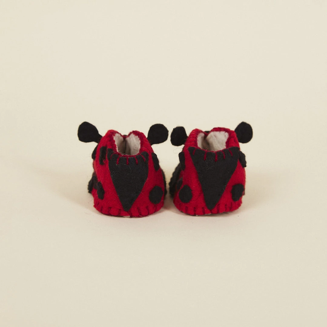 Silk Road Bazaar Wool Baby Booties - Ladybug Kids' + Baby 3 Silk Road Bazaar Wool Baby Booties - Ladybug Kids' + Baby