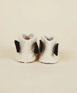Silk Road Bazaar Wool Baby Booties - Panda 7 Silk Road Bazaar Wool Baby Booties - Panda