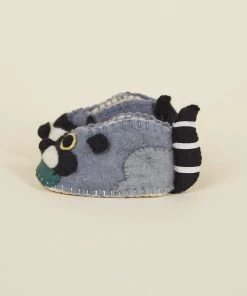 Silk Road Bazaar Kids' + Baby Wool Baby Booties - Raccoon