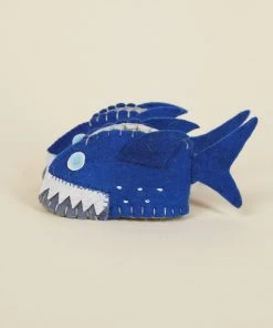 Silk Road Bazaar Wool Baby Booties - Shark