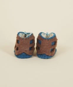 Silk Road Bazaar Wool Baby Booties - Turtle Kids' + Baby