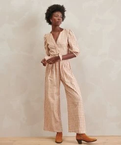 WVN Clothing Amber Gingham Jumpsuit