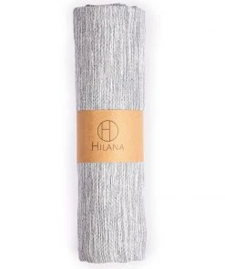 Hilana: Upcycled Cotton Yalova Upcycled Marbled Turkish Towel / Blanket - Blue