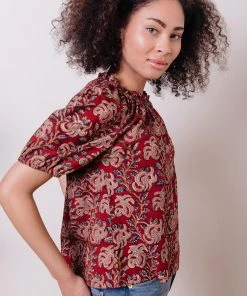 Mata Traders Yashvi Raspberry Top Clothing