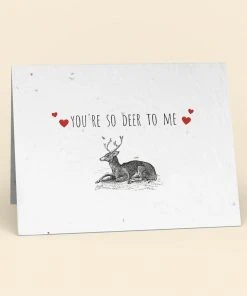 Cute Root You're So Deer To Me Plantable Cards - 10 Pack Greeting Cards