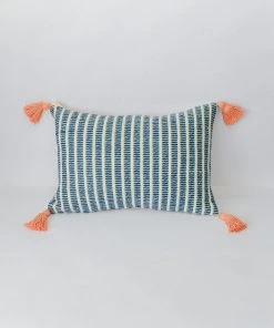 Zuahaza Home Goods JardĂn Throw Pillow Cover - Indigo + Seaglass