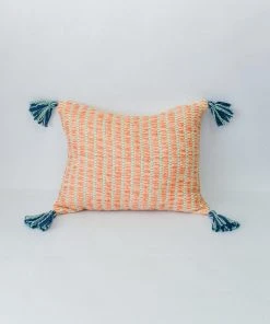 Zuahaza Home Goods Jardín Throw Pillow Cover - Seaglass + Apricot