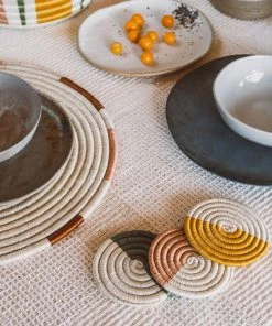 Zuahaza Monserrate Woven Coaster Set Office Accessories