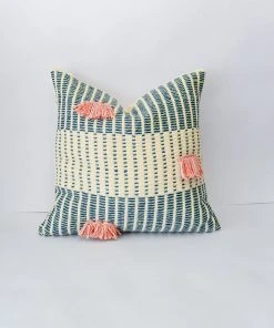Zuahaza Salento Throw Pillow Cover - Indigo + Apricot